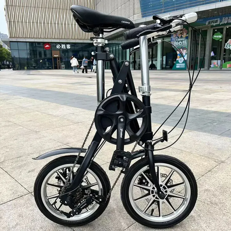 日本CMSBIKE 高端折叠自行车双碟刹便携式单车代步车放后备箱包邮