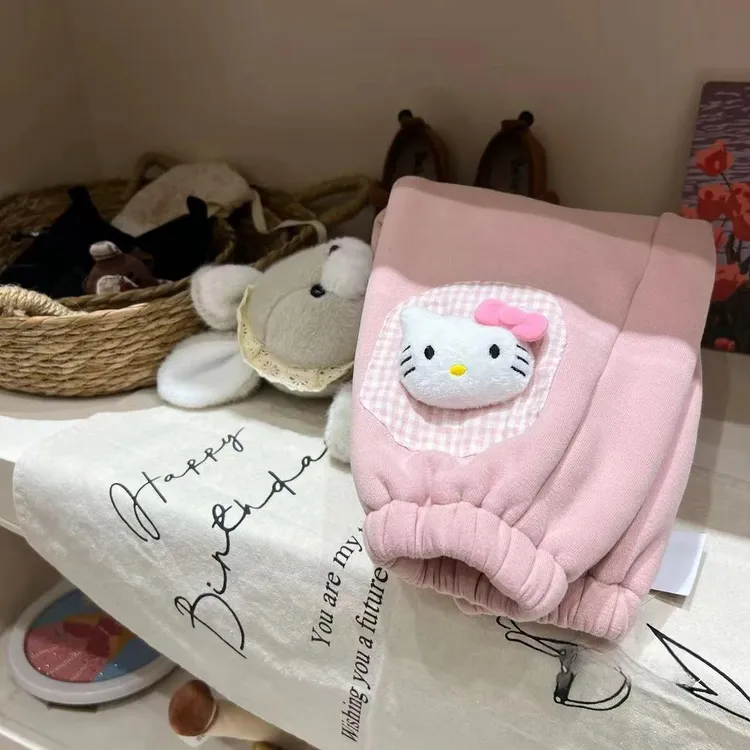 女童加绒加厚裤子束脚裤冬季新款韩系中小童儿童裤秋冬保暖裤