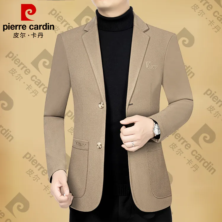 皮尔卡丹新款商务休闲春秋季高档西服男士韩版西装领外套时尚潮流
