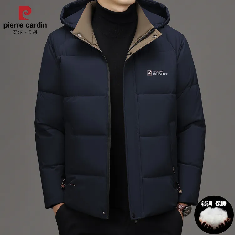 皮尔卡丹冬季爆款高档男士休闲加厚棉服可拆帽男款棉衣外套棉袄男