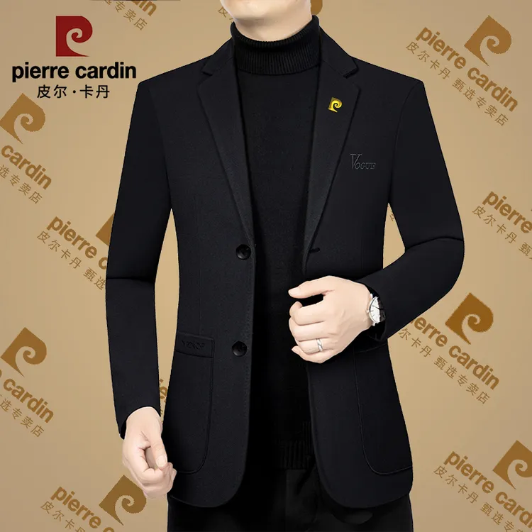 皮尔卡丹新款商务休闲春季高档西服男士韩版西装领外套时尚潮流男