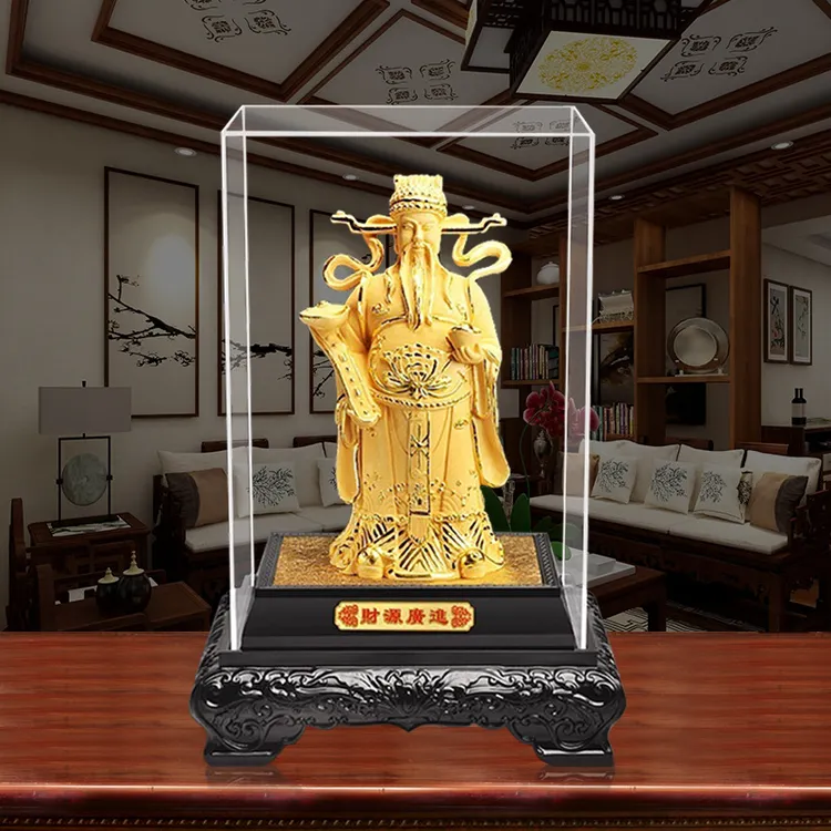 绒沙金财神摆件商务会销金关公招财中式工艺品创意店铺开业摆设