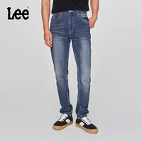 【李晨nic专属】青花瓷微锥直筒裤Lee秋季舒适中腰琥珀流光牛仔裤
