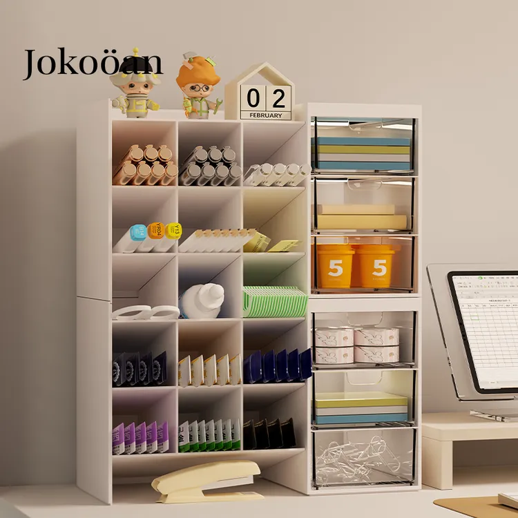 女生工位整理神器办公桌收纳好物置物架桌面斜插式笔筒书桌收纳盒