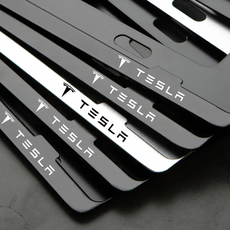 适用特斯拉车牌边框ModelY/Model3新能源车牌照框边改装保护框架