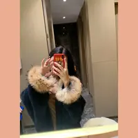 活动复活画报夫人原创自制黑色保暖蝙蝠袖貉子毛袖口外套长款
