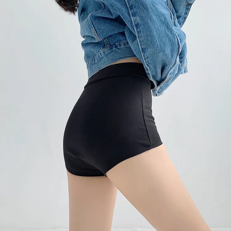 爵士钢管跳舞蹈jazz高腰黑色可外穿防走光女团打底安全超短裤子夏