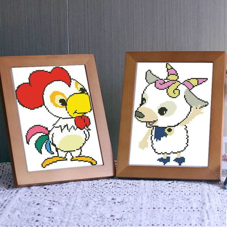 小幅十字绣批发手工自己绣牛新款十二生肖属相动物狗狗2026小刺绣