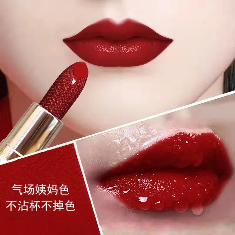 推荐姨妈色显白口红不掉色不沾杯奶茶豆沙防水哑光两用控油保湿款