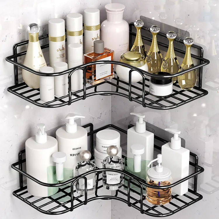 卫生间洗澡间置物架厕所免打孔壁挂三角浴室卧室洗漱台化妆品收纳