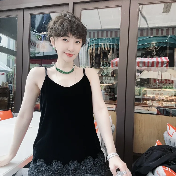 Betty Bairn【小福禄】高端定制桑蚕丝短绒吊带24B-BW6006