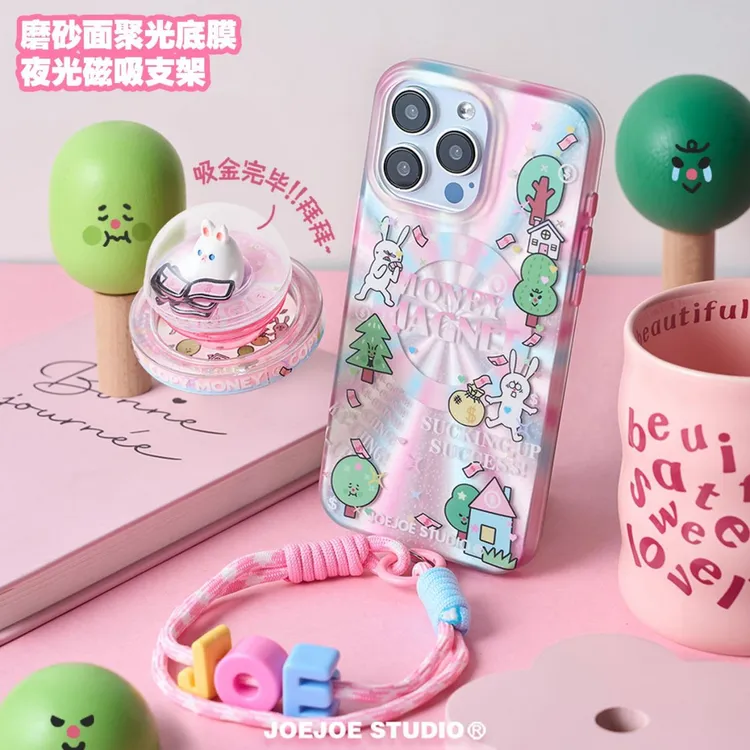 JOEJOE原创吸金兔兔磁吸手机壳适用苹果iPhone14/15Pro/16ProMax