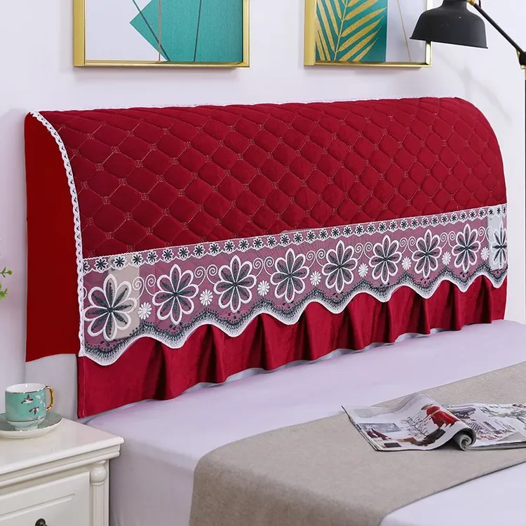 简约现代床头套罩弹力防撞床头罩防滑软包皮木头床头靠背罩套通用