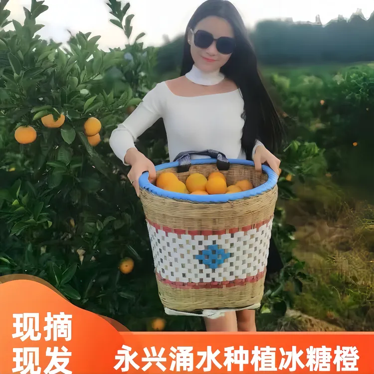 正宗湖南永兴涌水灌冰糖橙基地现摘现发10斤装包邮新鲜原产地皮薄