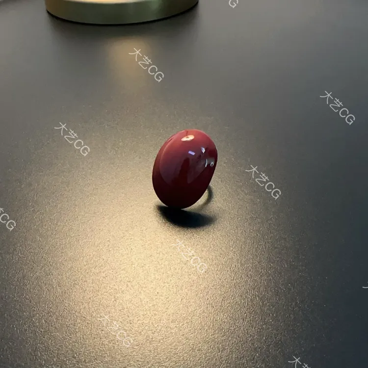合金珐琅戒指 红色大戒指简约椭圆形时尚开口可调节RICug 0339