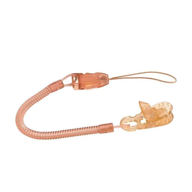 牙胶链安抚奶嘴防掉链磨牙棒宝宝玩具挂绳防丢链夹