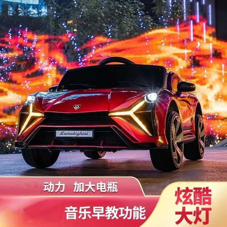 儿童电动车可小孩四轮带遥控摇摆早教电动双开门音乐功能炫酷避震