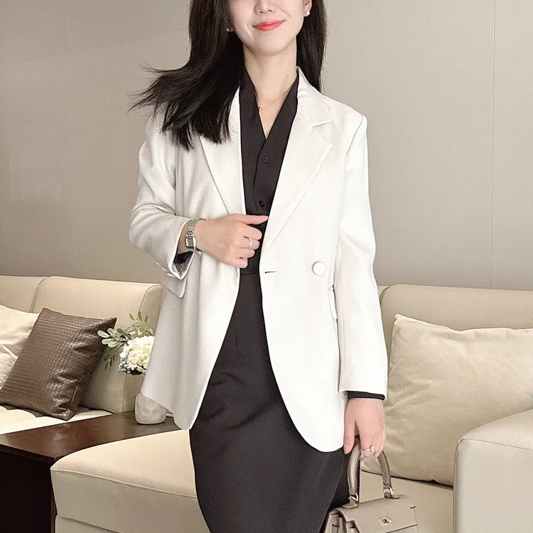 西装外套女春秋2025新款韩版宽松高级设计感小个子西服上衣