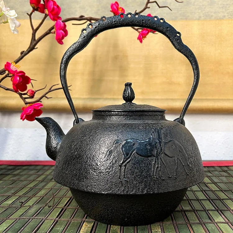 昭和时期南部名匠利祥造铸铁马壶烧水壶