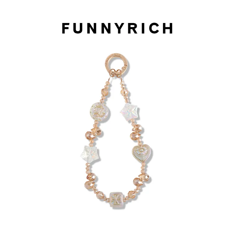 FUNNYRICH手机链Sisley串珠苹果手机壳挂绳装饰品精致新款高级感