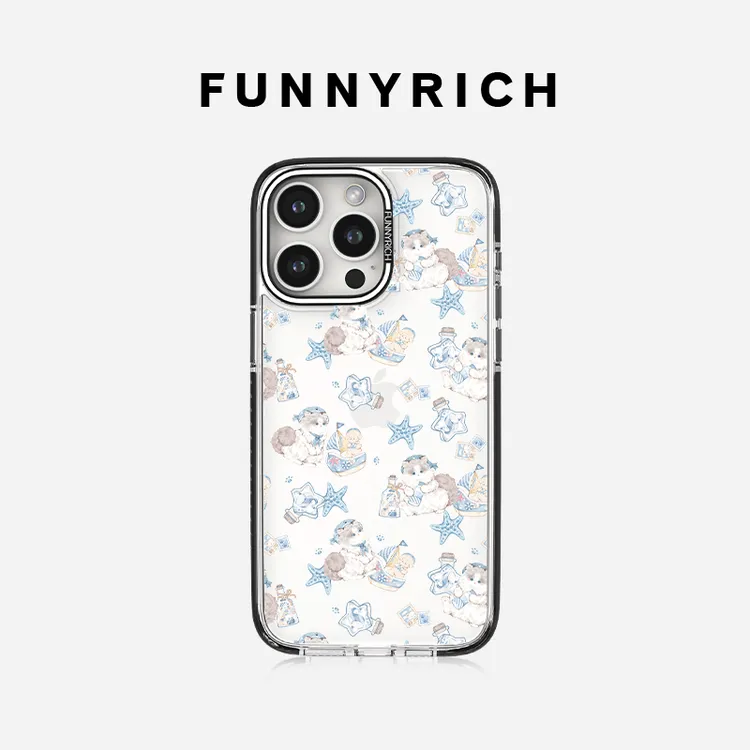 FUNNYRICH蓝喵星愿瓶适用苹果17ProMax手机壳16新款iPhone15/14