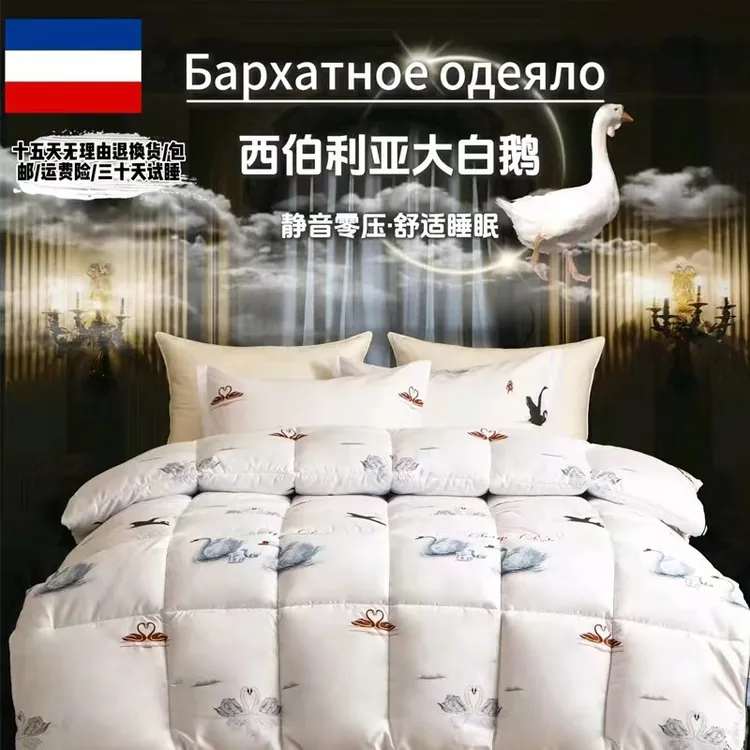 试睡30天-五星级酒店总统套房大白鹅零压静音纤丝羽丝绵被商品图