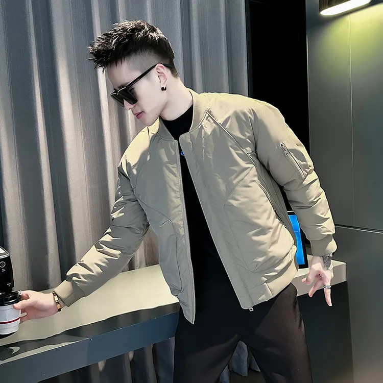 棒球领棉服男款冬季2025新款男式冬天保暖棉袄子潮牌痞帅棉衣外套