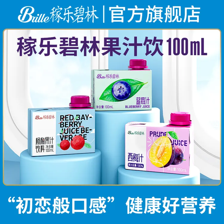 稼乐碧林果汁100mL*24盒西梅汁杨梅汁蓝莓汁健康营养浓缩果汁饮料