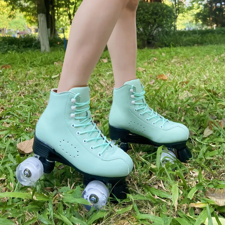 溜冰鞋成年双排滑轮旱冰鞋四轮4个轮滑冰鞋溜冰场专用大人轮滑鞋