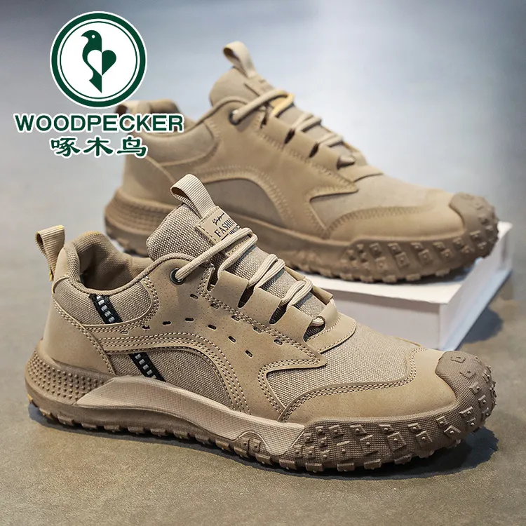 【正品啄木鸟】男鞋夏季透气登山运动工装鞋子男士防滑耐磨工作潮鞋