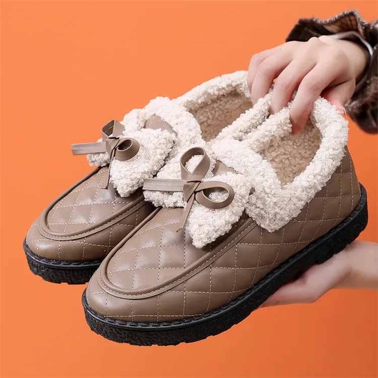 2024冬季新款高帮棉鞋软底防滑妈妈鞋加绒加厚休闲时尚雪地靴女