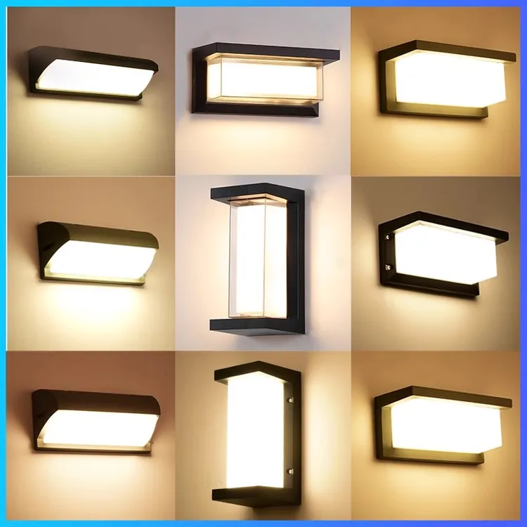 品业户外简约壁灯别墅楼梯过道灯户外阳台超亮墙壁灯感应防水防锈商品图