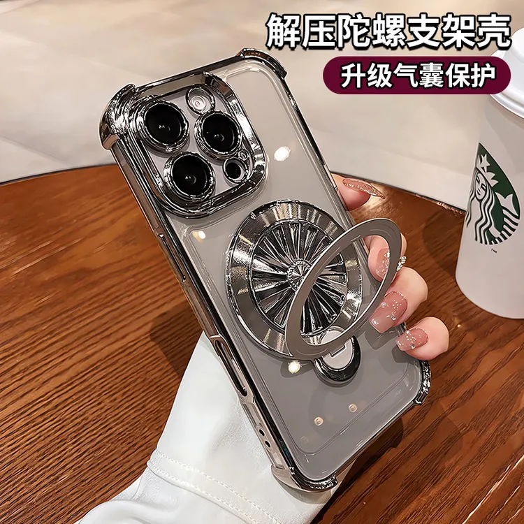 适用苹果16promax手机壳14iphone15透明13磁吸12镜头全包防摔气囊