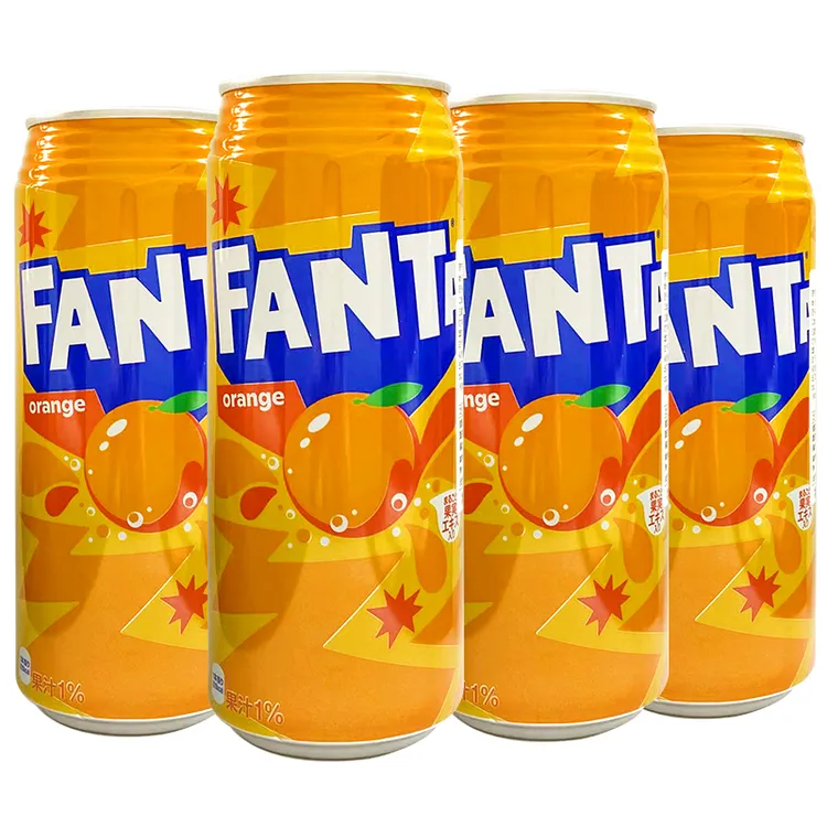 Fanta/芬达日本进口橙子味碳酸饮料500ml/罐装网红颜值饮料汽水