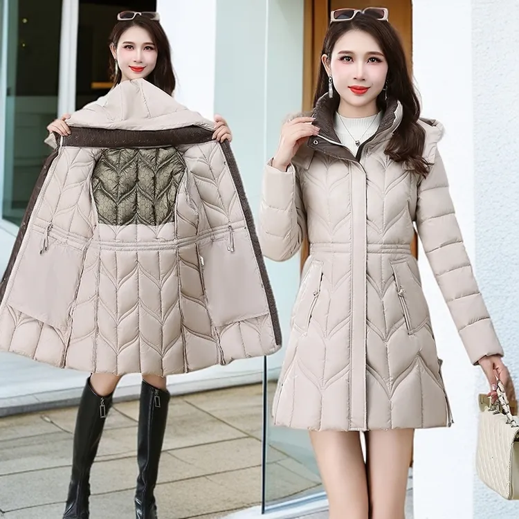 三防免洗棉服女韩系时尚防寒保暖女装外套2024冬新款显瘦减龄棉服