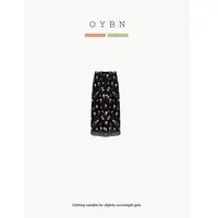 OYBN【半亩花海】微胖大码法式气质开叉宽松显瘦中长款半身裙