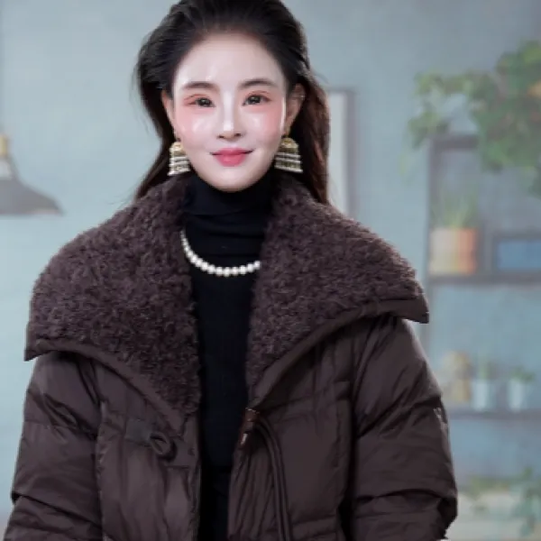 2025冬季新款优雅百搭修身减龄保暖白鸭绒羽绒服M-3XL