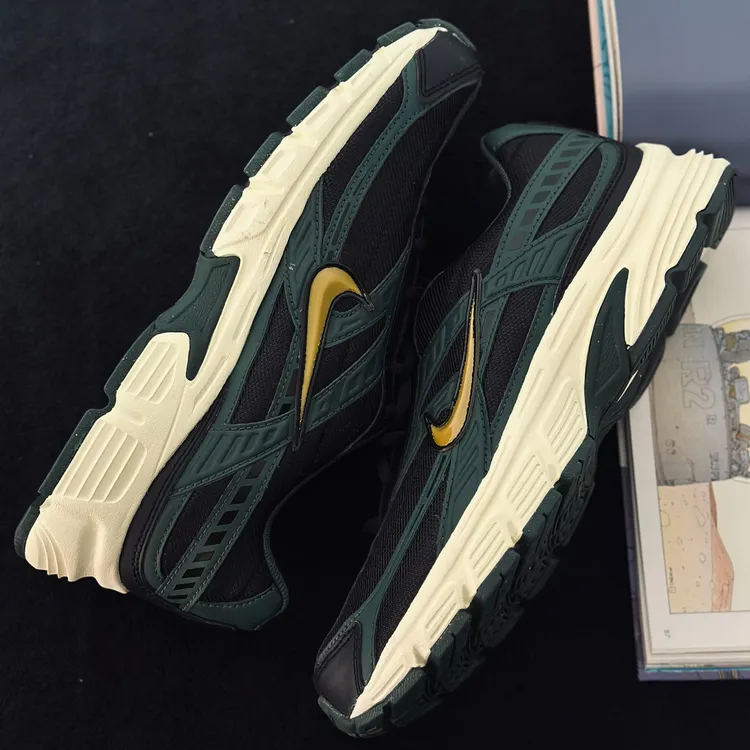 NIKE/耐克 Initiator 男款黑绿色低帮复古休闲跑步运动鞋官方正品