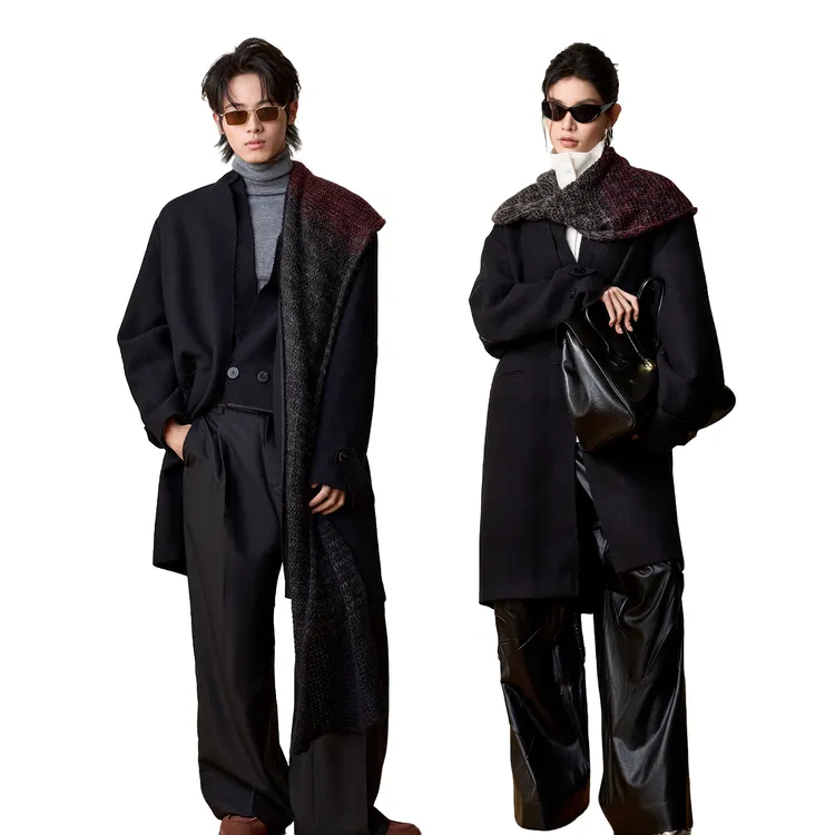 【DoubleCheck】Not-Boring Boreboi 进口羊毛围脖一体式静奢高大衣