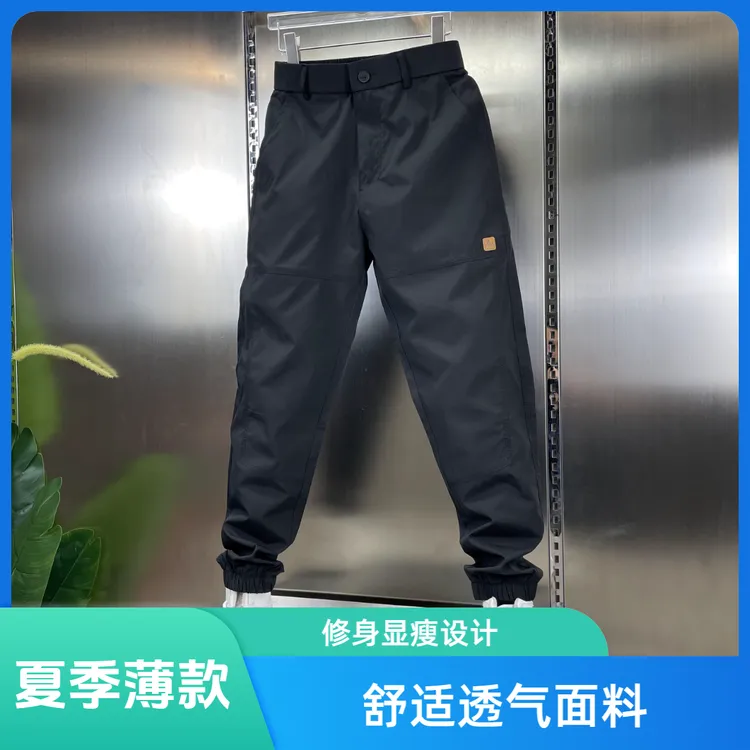 夏季新款男士休闲裤时尚百搭薄款修身潮流透气舒适宽松户外运动