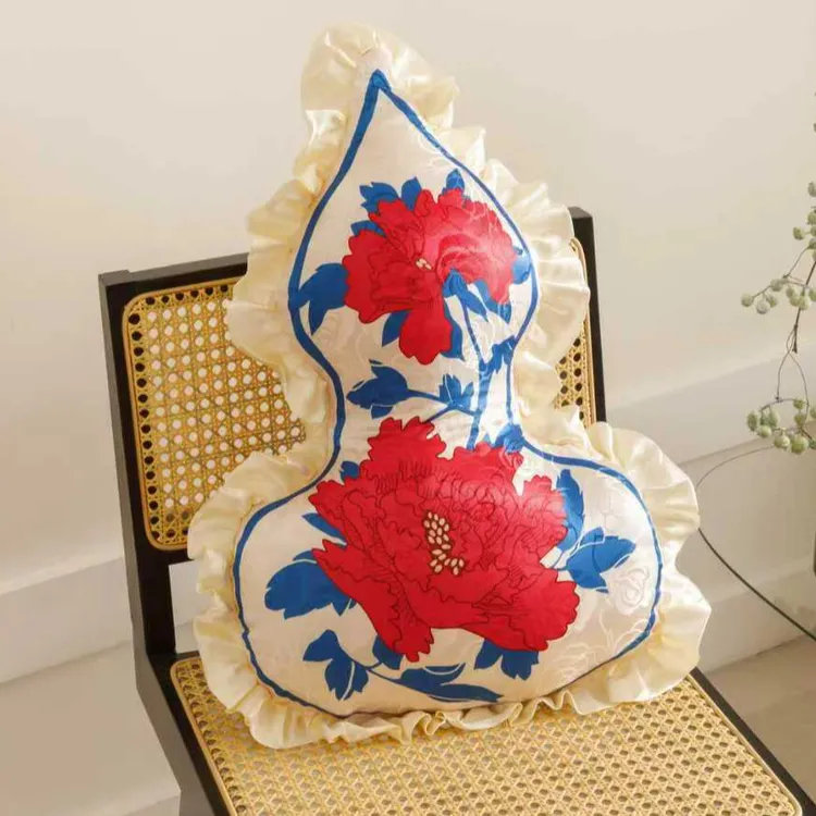 花边葫芦牡丹大花坐垫办公室学生宿舍椅子靠垫榻榻米屁垫