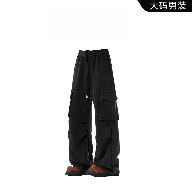 CH美式大码休闲裤男春秋新款宽松潮流百搭休闲工装裤轻奢痞帅男装