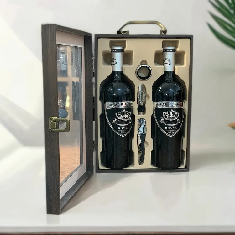 【送木盒】法国银钻高档干红葡萄酒 14度特惠送礼聚会庆典 