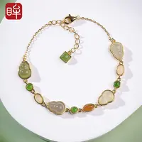 印象眸S925银和田玉葫芦多宝手链 多样性发一 ND