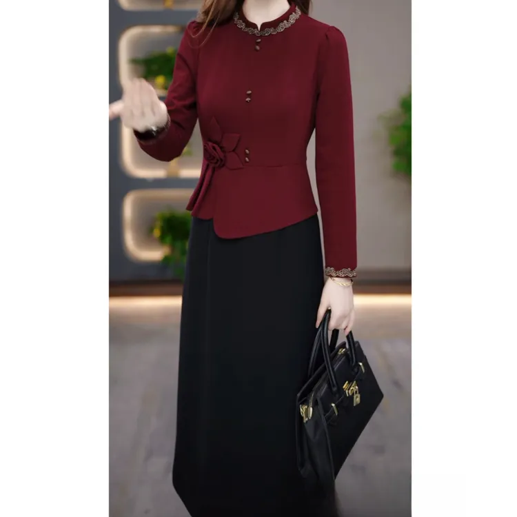 2025年秋季新款连衣裙韩版气质显瘦百搭收腰连衣裙MY25Y2657