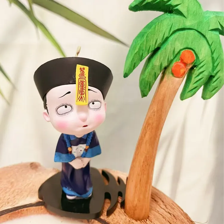 【正版】僵小鱼国潮风萌趣手办摆件办公桌书桌家居装饰品玩具