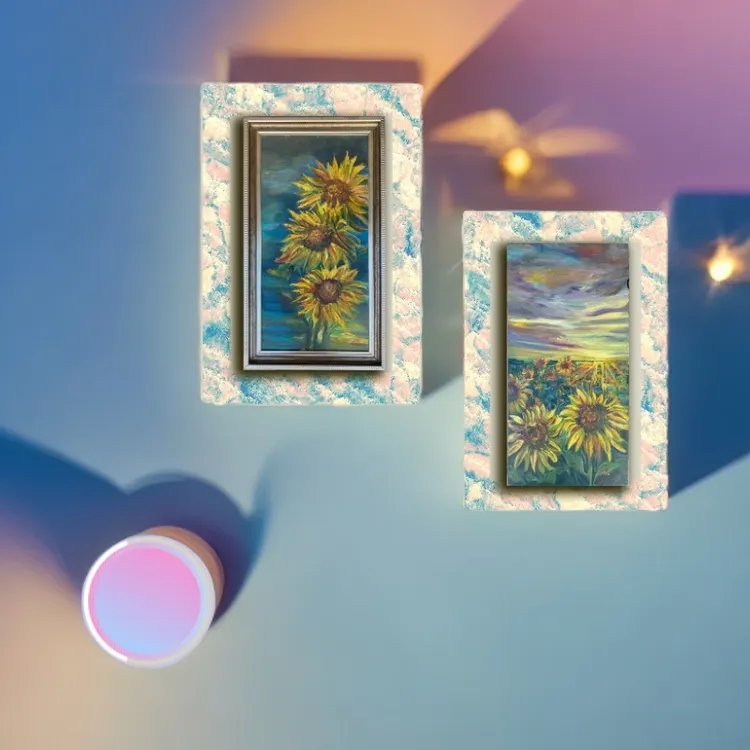 向阳·生长40*80cm两幅作品赠一副的画框