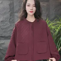 JJ棉衣立领纯色薄款厚款女拼接短款棉衣时尚网红上衣秋季保暖