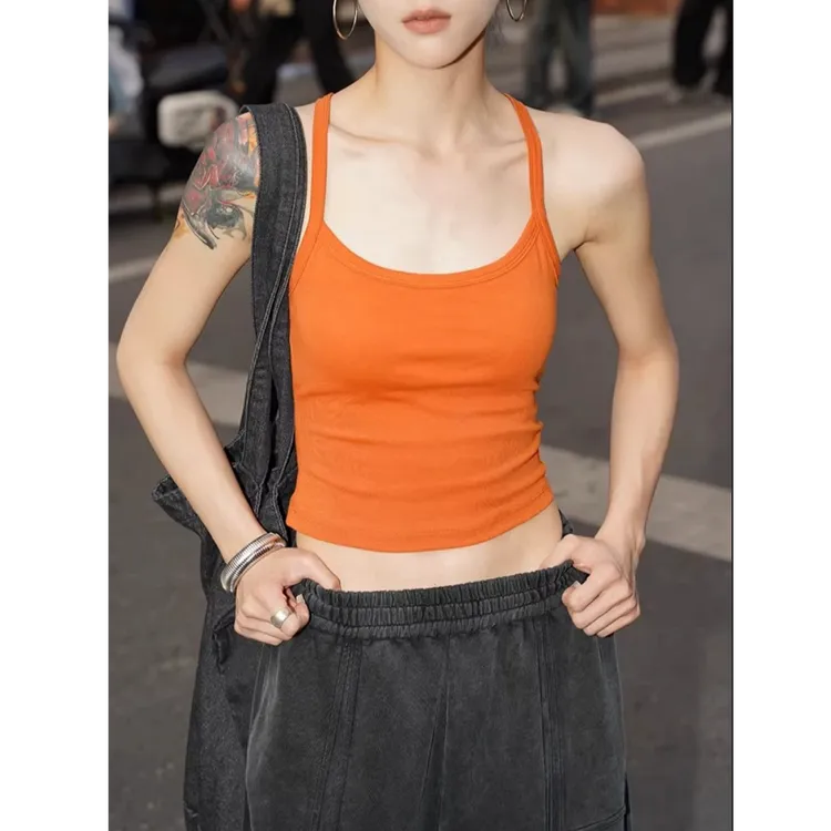 【绮梦】百搭带胸垫内搭打底无袖工字吊带背心女夏季美式辣妹显瘦