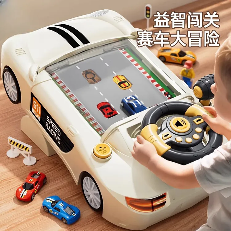 赛车闯关大冒险玩具男童小孩儿童赛车玩具男童方向盘玩具儿童